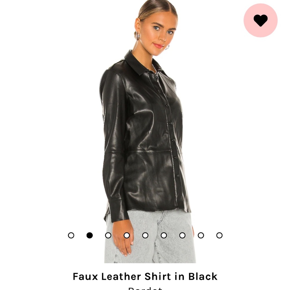 Bardot revolve Faux leather shirt like new XS